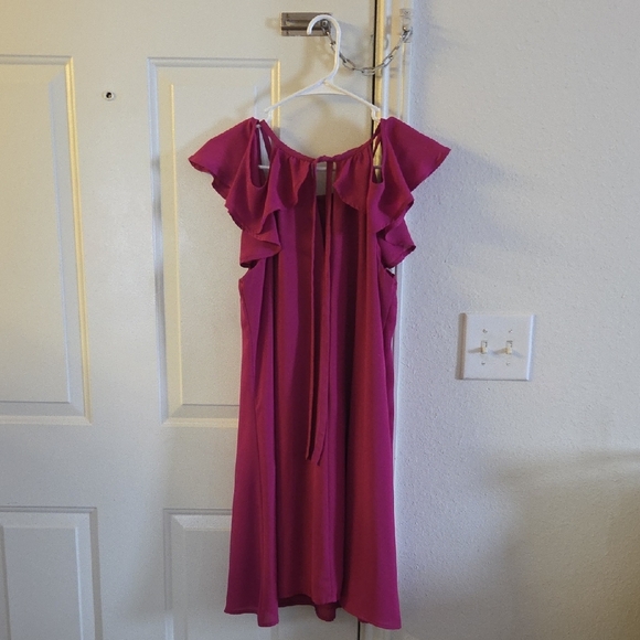 Decree Fuchsia Ruffle Dress - Picture 3 of 4